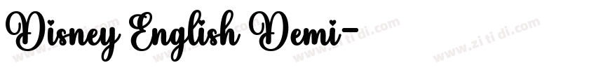Disney English Demi字体转换